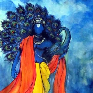 Krishna with Peacock